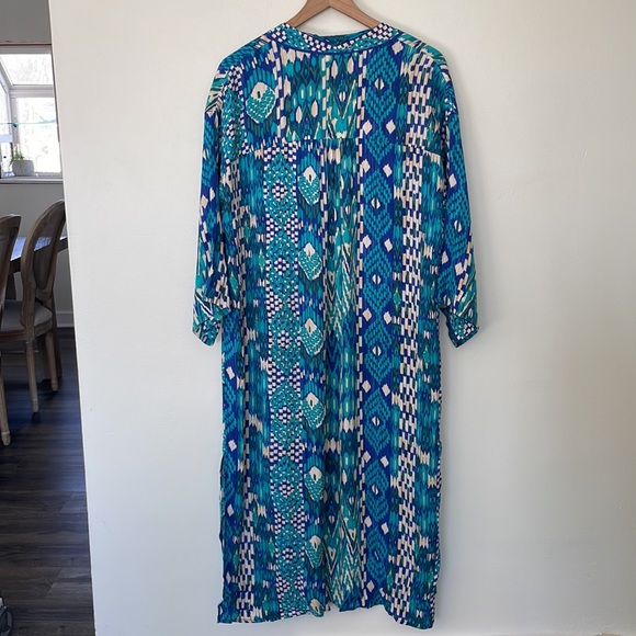 Evereve | Sienna Wrap Kimono Longline Cardigan Robe Blue XS Small Medium Large - Picture 5 of 8